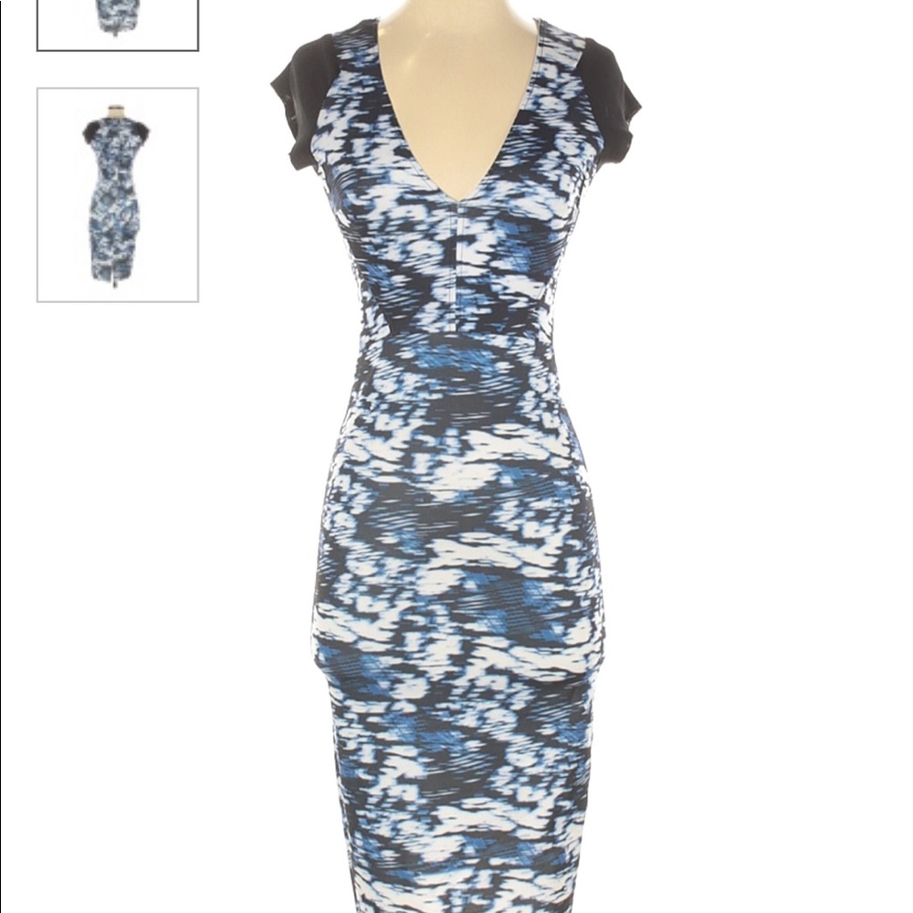 🛍ZARA blue and white midi dress🛍